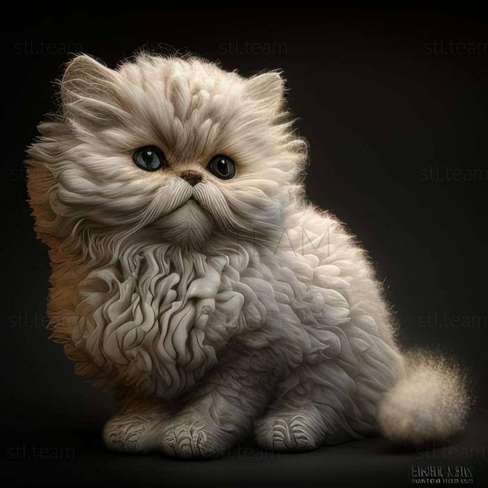 3D model Selkirk Rex cat (STL)